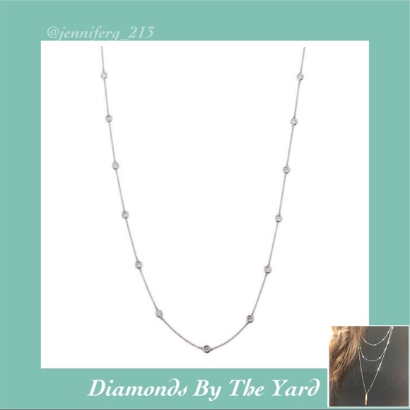 1.07c Diamond Necklace Triple Strand Gold Necklace - Picture 2 of 6